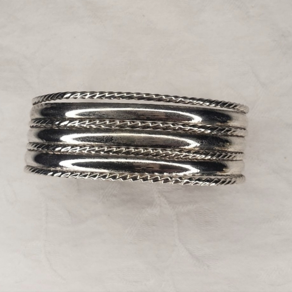 Antique Navajo silver cuff bracelet